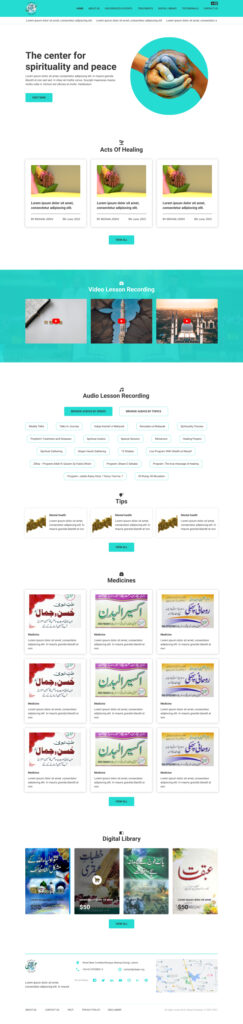 Ubqari Homepage design by Zahid