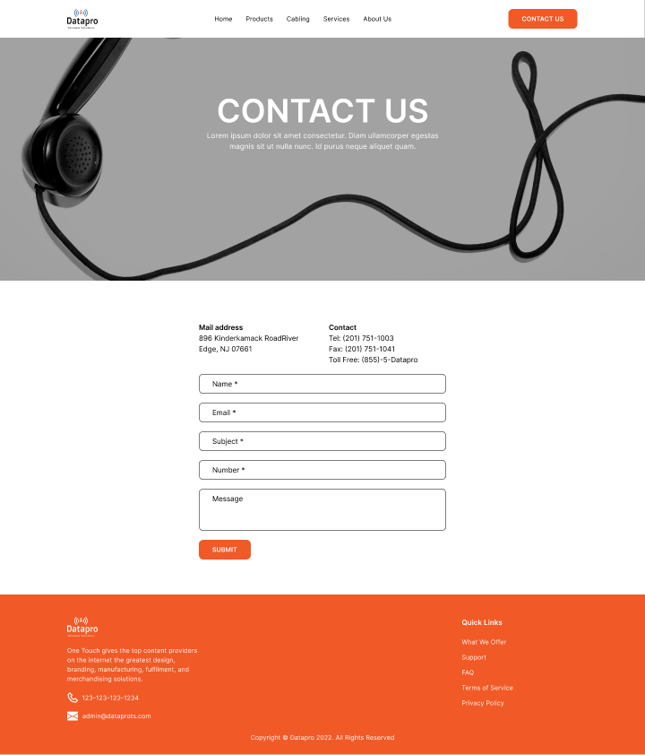 DataPro Contact design by Zahid